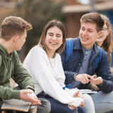 teens smiling